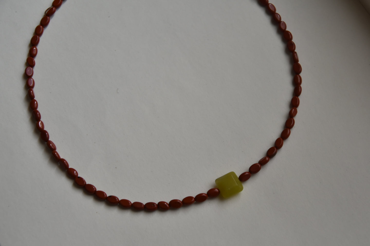 Kan-Studio-Mia-necklace-Red-Jasper-Olive-Jade-Gemstone-Stone-Beaded-Bead-Delicate-Summer-Jewellery-Pendant-Meaning-Cool-Handmade-London