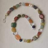 Kan-Studio-Winoma-Necklace-Gemstone-Pearl-Beaded-Bead-Chunky-Multicoloured-Red-Green-Clear-Blue-Chunky-Summer-Statement-Cool-Jewellery