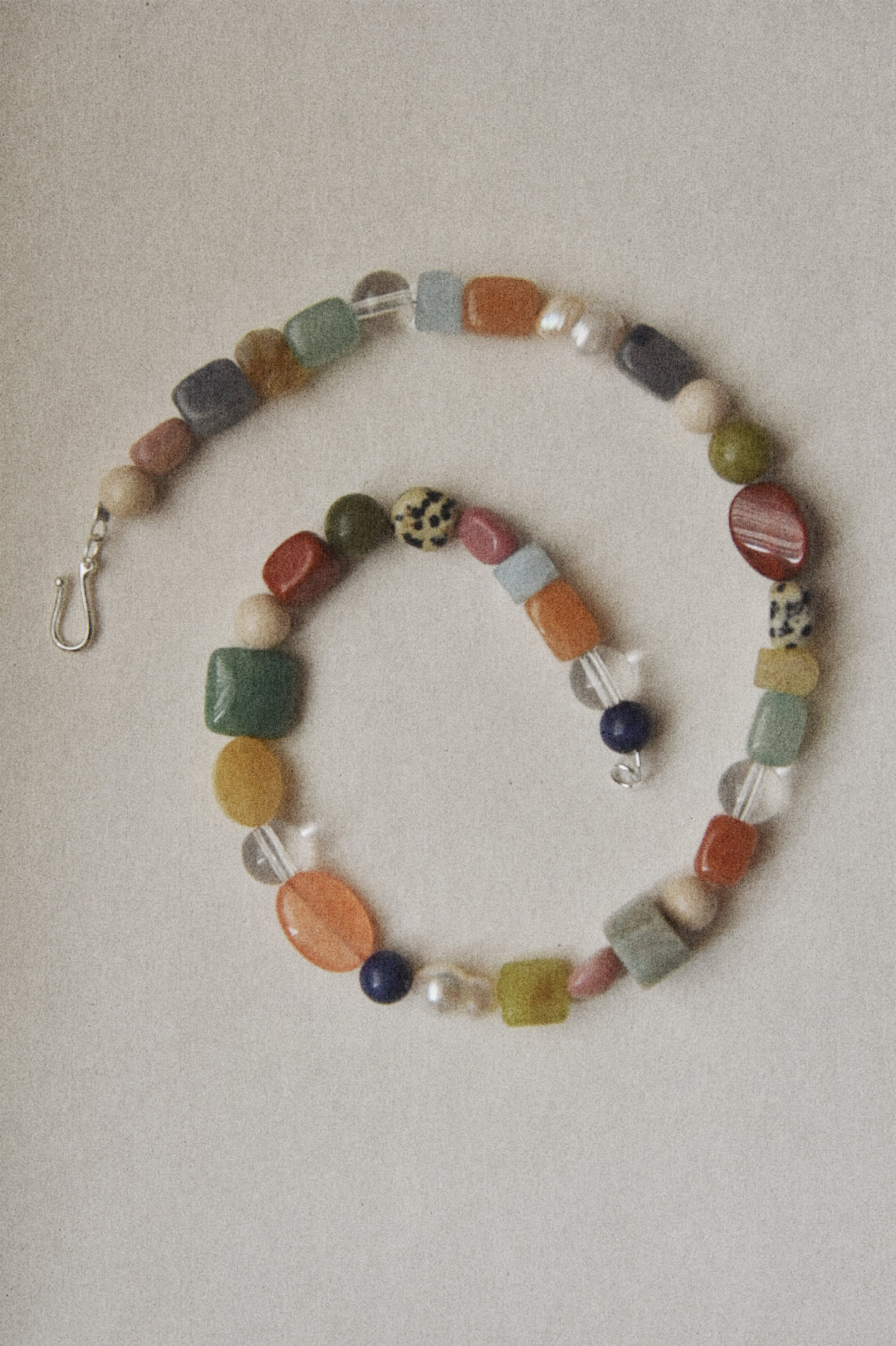 Kan-Studio-Winoma-Necklace-Gemstone-Pearl-Beaded-Bead-Chunky-Multicoloured-Red-Green-Clear-Blue-Chunky-Summer-Statement-Cool-Jewellery