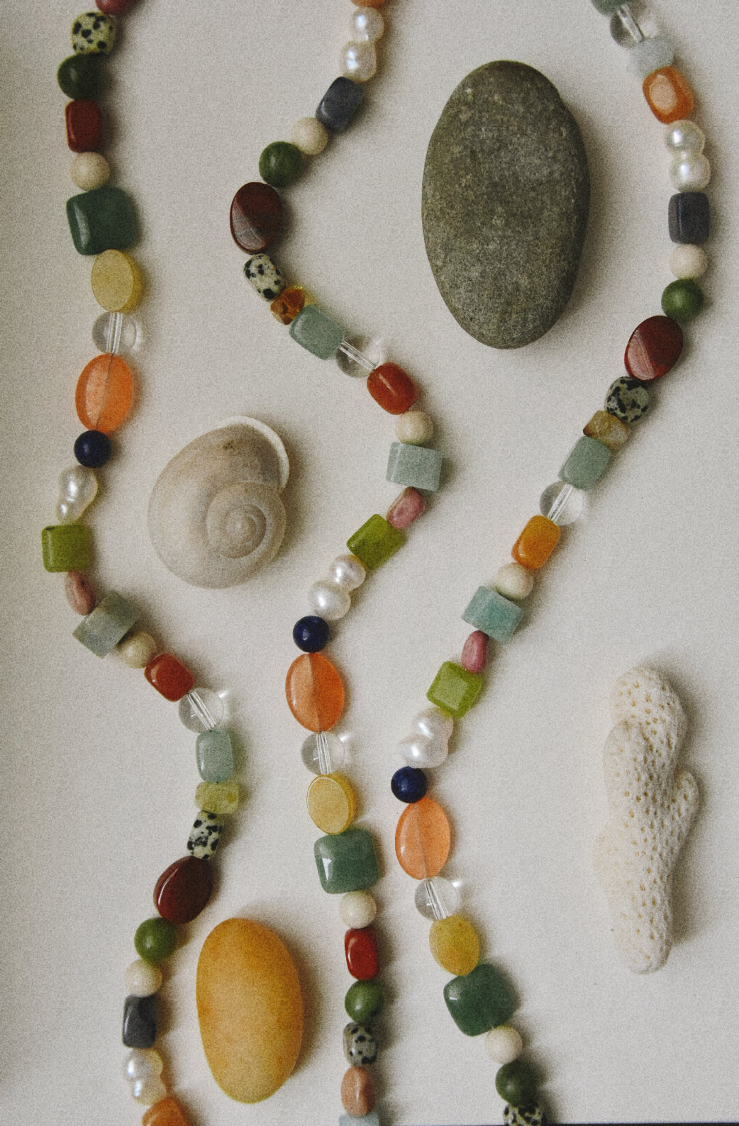 Kan-Studio-Winoma-Necklace-Gemstone-Pearl-Beaded-Bead-Chunky-Multicoloured-Red-Green-Clear-Blue-Chunky-Summer-Statement-Cool-Jewellery