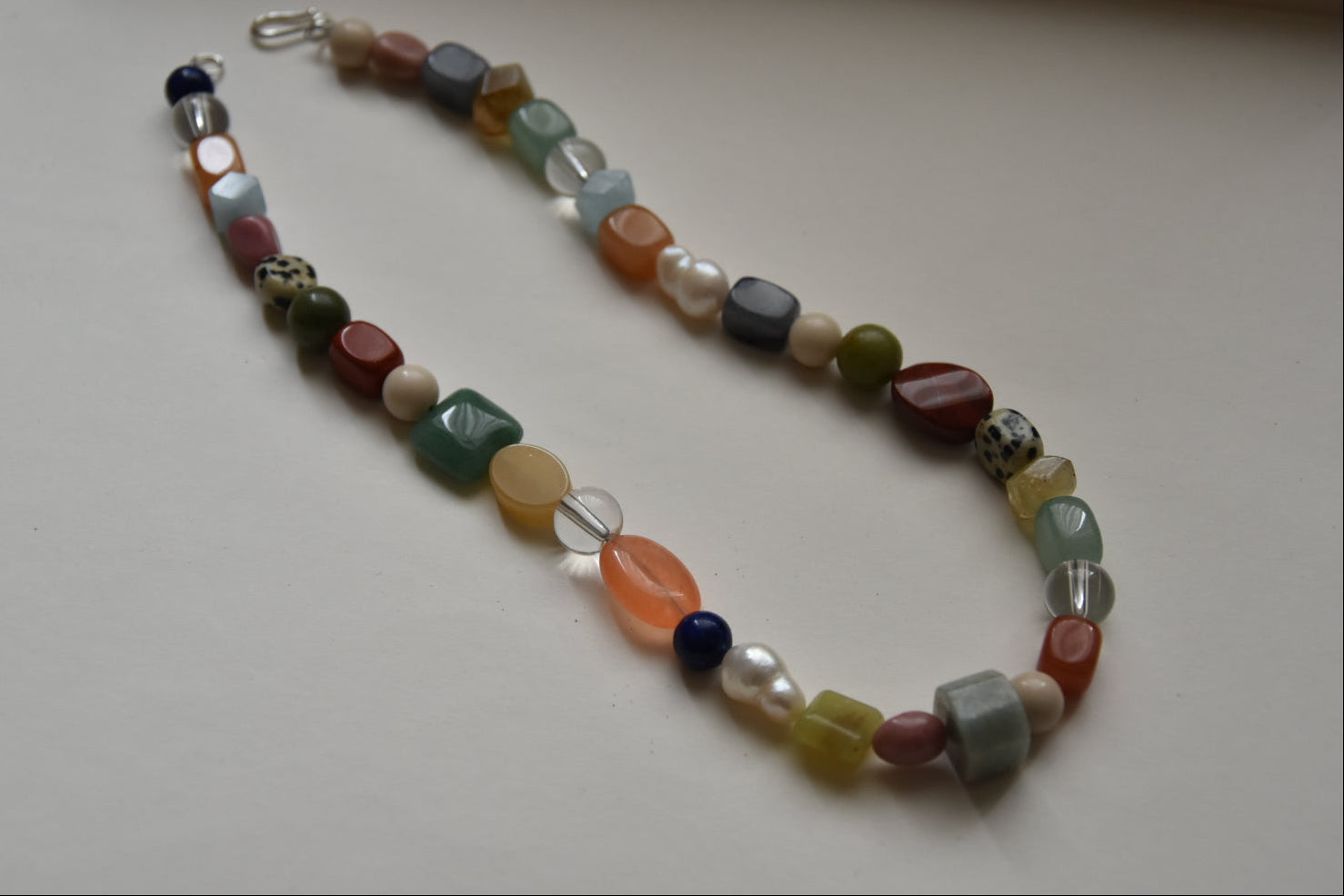 Kan-Studio-Winoma-Necklace-Gemstone-Pearl-Beaded-Bead-Chunky-Multicoloured-Red-Green-Clear-Blue-Chunky-Summer-Statement-Cool-Jewellery