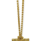 Knotted T Bar Necklace Silver
