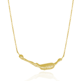 The Return 18ct Gold Vermeil Molten Horizontal Bar Necklace
