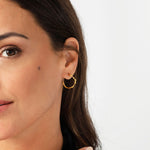 Liz-Crow-London-Gratitude-Hoops-18CT-GOLD-Vermeil-The-Knowing-Hoop-Molten-Texture-Medium-Hoop-earring