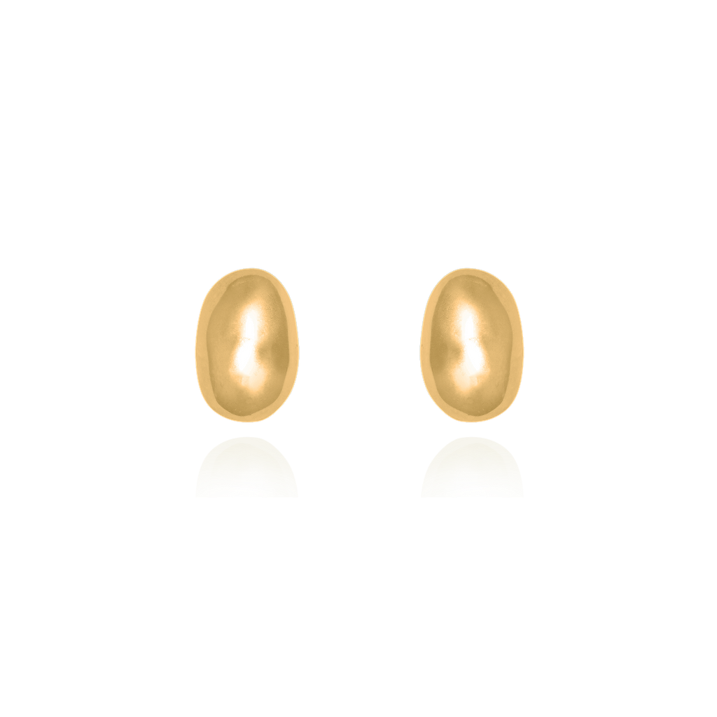 Liz-Crow-London-Intuition-Studs-18CT-GOLD-Vermeil-The-Knowing-Bugget-Studs-Stud-Earrings-Ball-Oval-Sphere-Molten