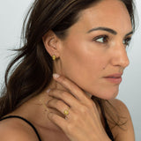 Liz-Crow-London-Intuition-Studs-18CT-GOLD-Vermeil-The-Knowing-Bugget-Studs-Stud-Earrings-Ball-Oval-Sphere-Molten