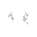 Liz-Crow-London-Jewellery-The-Noticing-Earrings-Sterling-Silver-Asymmetric-Odd-Pair-Statement-Earring-Stud-Molten-Organic-Texture