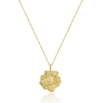 Liz-Crow-London-Presence-Pendant-18CT-GOLD-The-Deep-Stillness-Necklace-Textured-Molten-Sculptural-Coin-Circle-Pendant
