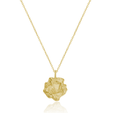 Liz-Crow-London-Presence-Pendant-18CT-GOLD-The-Deep-Stillness-Necklace-Textured-Molten-Sculptural-Coin-Circle-Pendant