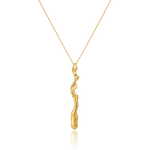 Liz-Crow-London-Resilience-Necklace-18CT-GOLD-Vermeil-Flow-Within-Ocean-Drop-Wiggle-Wave-Molten-Texture-Drop-Long-Statement-Pendant-Necklace