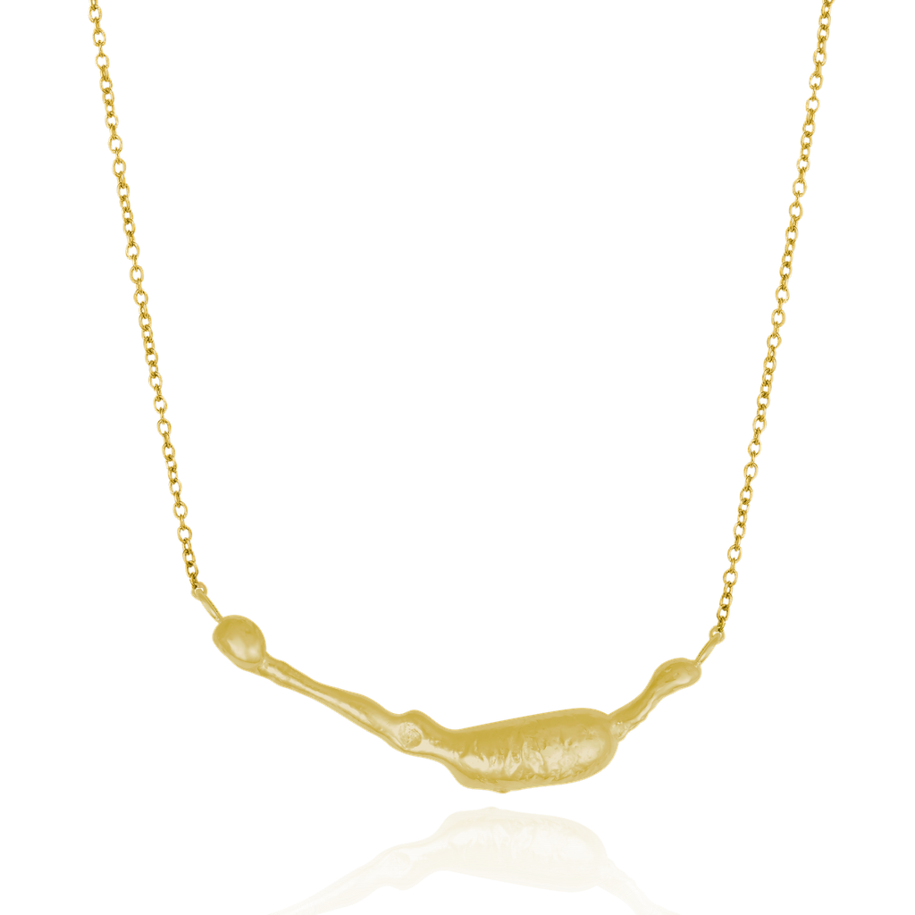 Liz-Crow-London-Return-18ct-Gold-Vermeil-Molten-Textured-Horizontal-Bar-Necklace-Ocean-Droplet-Molten