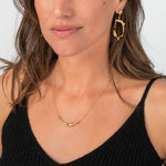 Liz-Crow-London-Tenacity-Earrings-18CT-GOLD-Vermeil-The-Climb-Earrings-Statement-Wavey-Wiggle-Molten-Melting-Texture-Ripple-Drop-Hoops-Drop-Dangle