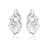 Liz-Crow-London-The-Anchor-Sterling-Silver-Statement-Earrings-Sculptural-Molten-Texture-Drop-Oversized-Stud-Studs-Earring