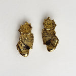 Liz-Crow-London-Wonder-Earrings-18CT-GOLD-Self-Seen-Statement-Stud-Oversized-Molten-Melting-Textured-Earring