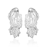 Liz-Crow-London-Wonder-Earrings-Sterling-Silver-Seen-Self-Molten-Textured-Statement-Oversized-Stud-Earrings