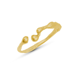 Liz-Crow-London-Gratitude-Ring-18CT-GOLD-Vermeil-The Offering-Ring-Molten-Dainty-Band-textured-Ripple-Stacking