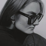 Milly-Maunder-Arma-Shield-Pendant-Drop-Huggies-Hoop-Earring-Textured-Pendant-Sterling-Silver-Silver-Stacking