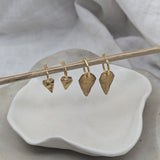 Milly-Maunder-Arma-Textured-Shield-Pendant-Huggies-Drop-Hoop-Earrings-Hoops-Gold-Plated-18ct-Stacking 