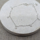 Milly-Maunder-Bubble-clover-Trio-Pebble-Rustic-Vintage-Charm-Bracelet-Sterling-Silver-Stacking