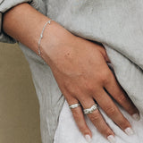 Milly-Maunder-Bubble-clover-Trio-Pebble-Rustic-Vintage-Charm-Bracelet-Sterling-Silver-Stacking