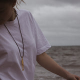 Milly-Maunder-Chunky-Fish-Pendant-Long-Necklace-Coastal-Marine-Motifs-Jewellery-Beach-Summer-Pendant-Sealife-Ocean-Textured-Cool-Pisces-Gold-Plated-Rope-Cord-Brown-Layering-Necklace-Summer-2026-Jewellery-Trends