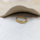 Milly-Maunder-Cova-Bubble-Disc-Pebble-Circle-Stacking-Ring-18ct-Gold-Plated-Minimal