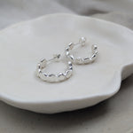 Milly-Maunder-Cova-Hoops-Earrings-Sterling-Silver-Minimal-Bubble-Circle-Disc-Pebble-Curve-Chunky-Medium-Hoop