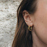 Milly-Maunder-Cova-mini-Pebble-Circle-Medium-Hoops-Wavey-wavy-Irregular-Rustic-18ct-Gold-Plated-Earrings-Hoop