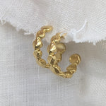 Milly-Maunder-Cova-mini-Pebble-Circle-Medium-Hoops-Wavey-wavy-Irregular-Rustic-18ct-Gold-Plated-Earrings-Hoop