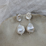 Milly-Maunder-Dara-Pearl-Stud-Drop-Earrings-Sterling-Silver-Boho-Textured-Vintage-Inspired-Beach-Summer-Jewellery-Demifine
