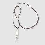 Milly-Maunder-Fish-Pendant-Long-Brown-Cord-Rope-2026-Trends-Necklace-Coastal-Marine-Motifs-Jewellery-Beach-Summer-Pendant-Sealife-Ocean-Textured-Cool-Pisces-Sterling-Silver