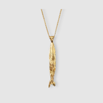 Milly-Maunder-Fish-Pendant-Long-Necklace-Coastal-Marine-Motifs-Jewellery-Beach-Summer-Pendant-Sealife-Ocean-Textured-Cool-Pisces-Gold-Plated-Layering-Necklaces