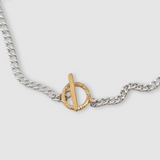 Milly-Maunder-Loop-Bar-Chunky-Chain-Pendant-Necklace-Mixed-Metal-Gold-Plated-18ct-Sterling-Silver-Statement-Cool-Chain-Jewellery