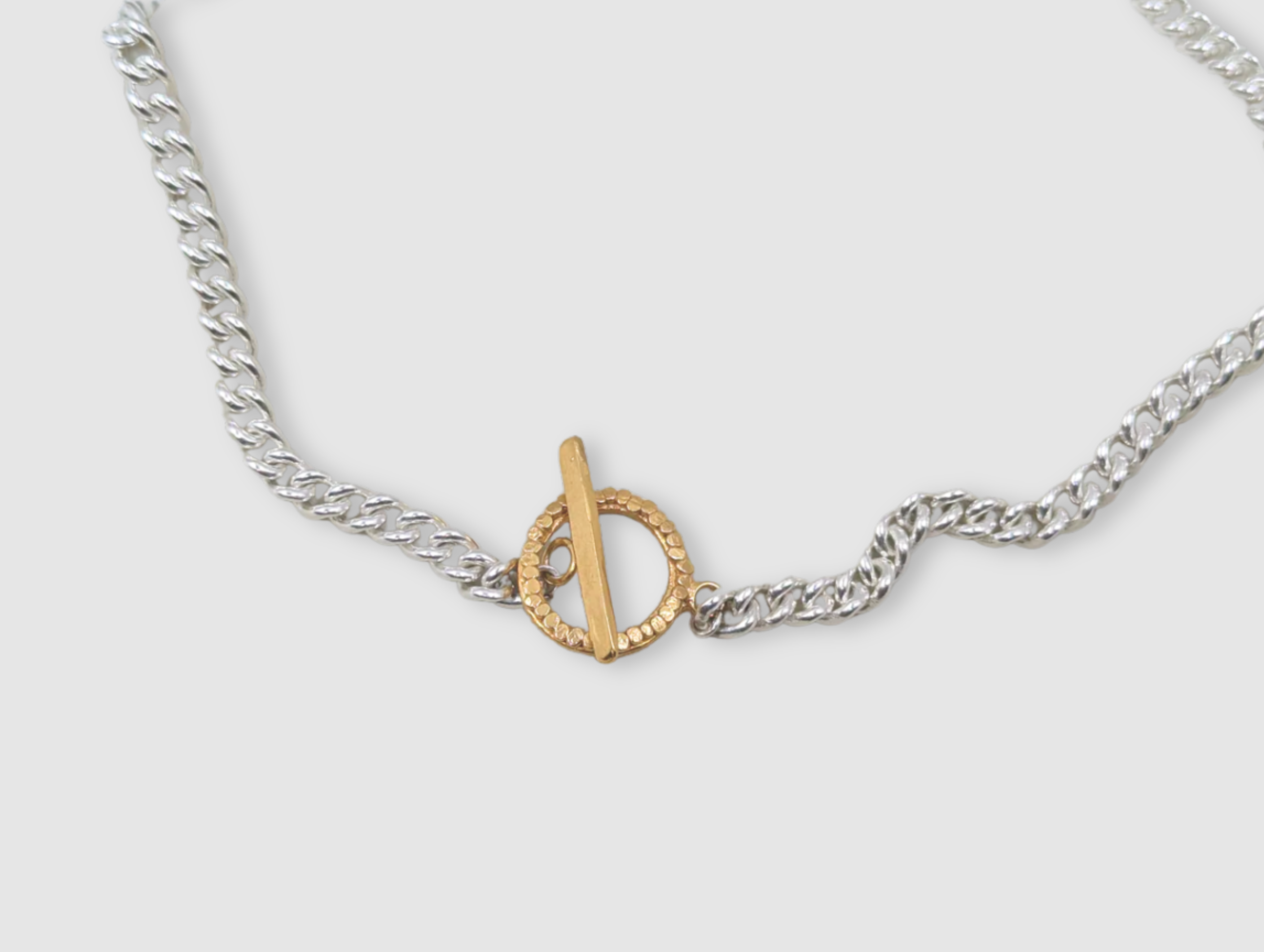 Milly-Maunder-Loop-Bar-Chunky-Chain-Pendant-Necklace-Mixed-Metal-Gold-Plated-18ct-Sterling-Silver-Statement-Cool-Chain-Jewellery