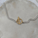 Milly-Maunder-Loop-Bar-Chunky-Chain-Pendant-Necklace-Mixed-Metal-Gold-Plated-18ct-Sterling-Silver-Statement-Cool-Chain-Jewellery