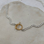 Milly-Maunder-Loop-Bar-Chunky-Chain-Pendant-Necklace-Mixed-Metal-Gold-Plated-18ct-Sterling-Silver-Statement-Cool-Chain-Jewellery