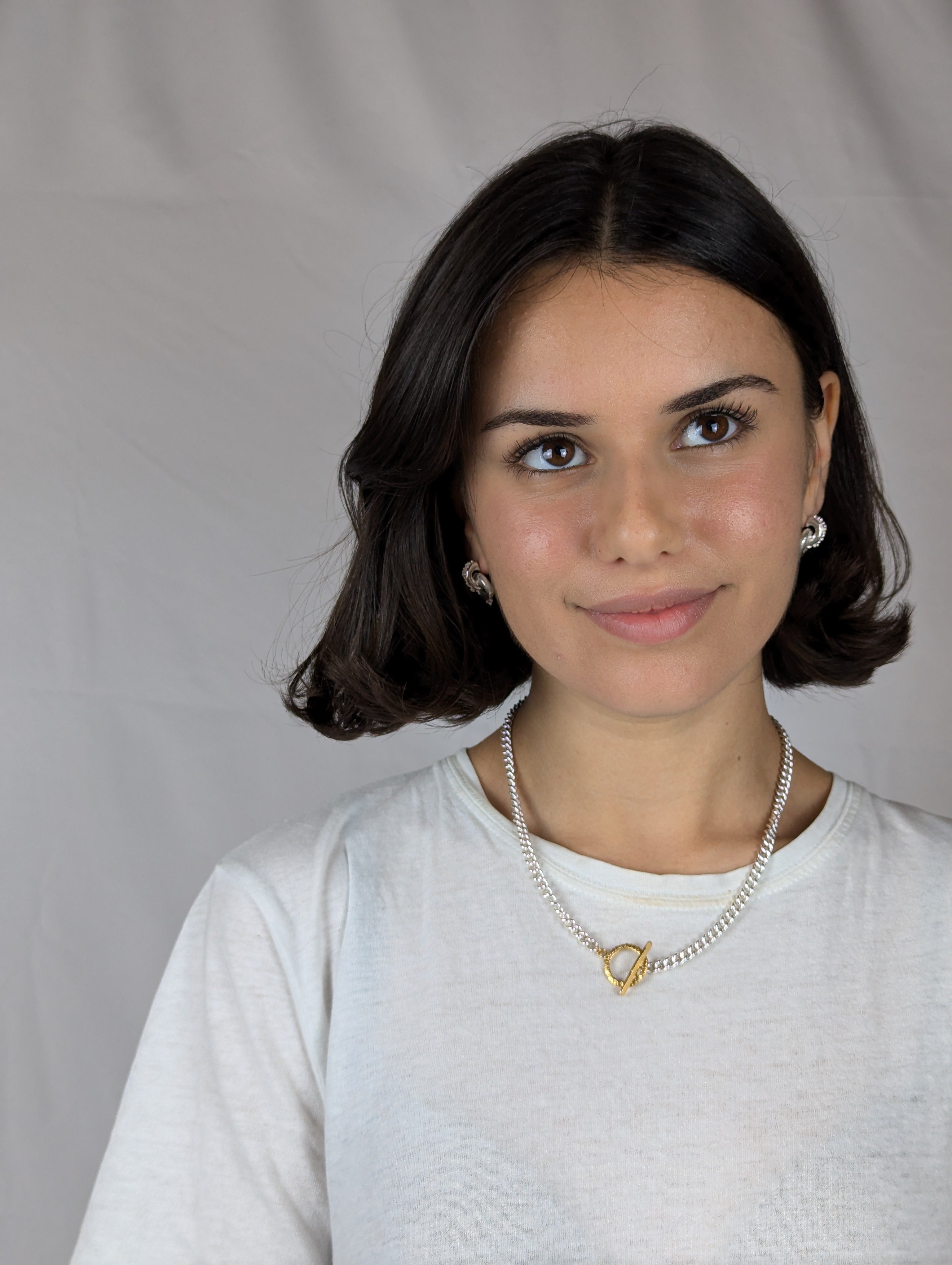 Milly-Maunder-Loop-Bar-Chunky-Chain-Pendant-Necklace-Mixed-Metal-Gold-Plated-18ct-Sterling-Silver-Statement-Cool-Chain-Jewellery