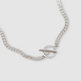 Milly-Maunder-Loop-and-Bar-T-Bar-Curb-Chunky-Chain-Sterling-Silver-Statement-Necklace-Textured-Organic