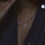 Milly-Maunder-Loop-and-Bar-T-Bar-Curb-Chunky-Chain-Sterling-Silver-Statement-Necklace-Textured-Organic