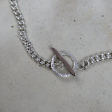 Milly-Maunder-Loop-and-Bar-T-Bar-Pendant-Curb-Chunky-Chain-Sterling-Silver-Statement-Necklace-Textured-Organic