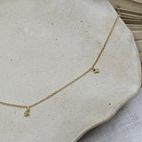 Milly-Maunder-Mini-Trio-Bubble-Pendant-Granules-Clover-Pebble-Charm-Chain-Necklace-Gold-Plated-18ct-Layering