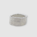 Milly-Maunder-Mira-Cigar-Ring-Chunky-Minimal-Molten-Textured-Rustic-Organic-Beaded-Edge-Statement-Band