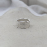 Milly-Maunder-Mira-Cigar-Ring-Chunky-Minimal-Molten-Textured-Rustic-Organic-Beaded-Edge-Statement-Band