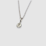 Milly-Maunder-Personalised-Single-Pebble-Nugget-Disc-Pendant-Necklace-Belcher-Chain-Alphabet-Letter-Sterling-Silver