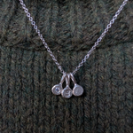 Milly-Maunder-Personalised-Single-Pebble-Nugget-Disc-Pendant-Necklace-Belcher-Chain-Alphabet-Letter-Sterling-Silver