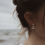 Milly-Maunder-T-Bar-Pendant-Huggie-Earrings-Molten-Texture-Sterling-Silver-Everyday-Jewellery-Cool-Organic-Form-Staple-Design