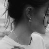Milly-Maunder-T-Bar-Pendant-Huggie-Earrings-Molten-Texture-Sterling-Silver-Everyday-Jewellery-Cool-Organic-Form-Staple-Design