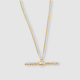Milly-Maunder-T-Bar-Pendant-Textured-Rustic-Chain-Necklace-9k-Solid-Yellow-Gold-Minimal-Layering