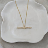 Milly-Maunder-T-Bar-Pendant-Textured-Rustic-Chain-Necklace-9k-Solid-Yellow-Gold-Minimal-Layering