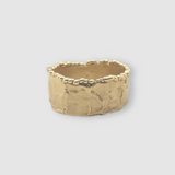 Milly-Maunder-Textured-Molten-Beaded-Edge-Mira-Cigar-Chunky-Statement-Ring-Gold-Plated-18ct-Rustic-Vintage-Heirloom